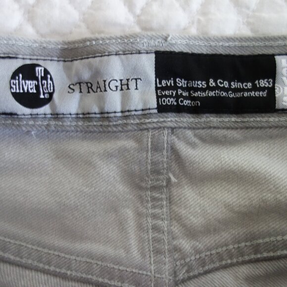 LEVI’S Silver Tab Gray Cut-Off Shorts (altered) Sz W36 - Picture 4 of 6